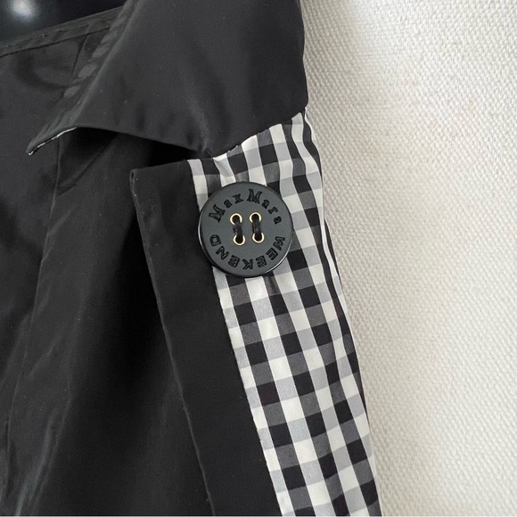 Weekend Max Mara  Women's Black Reversible Coat Jacket Solid/Plaid  Size S - Picture 10 of 10